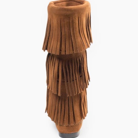 Minnetonka Suede Moccasin Calf-high Boots W8 - Picture 2 of 4